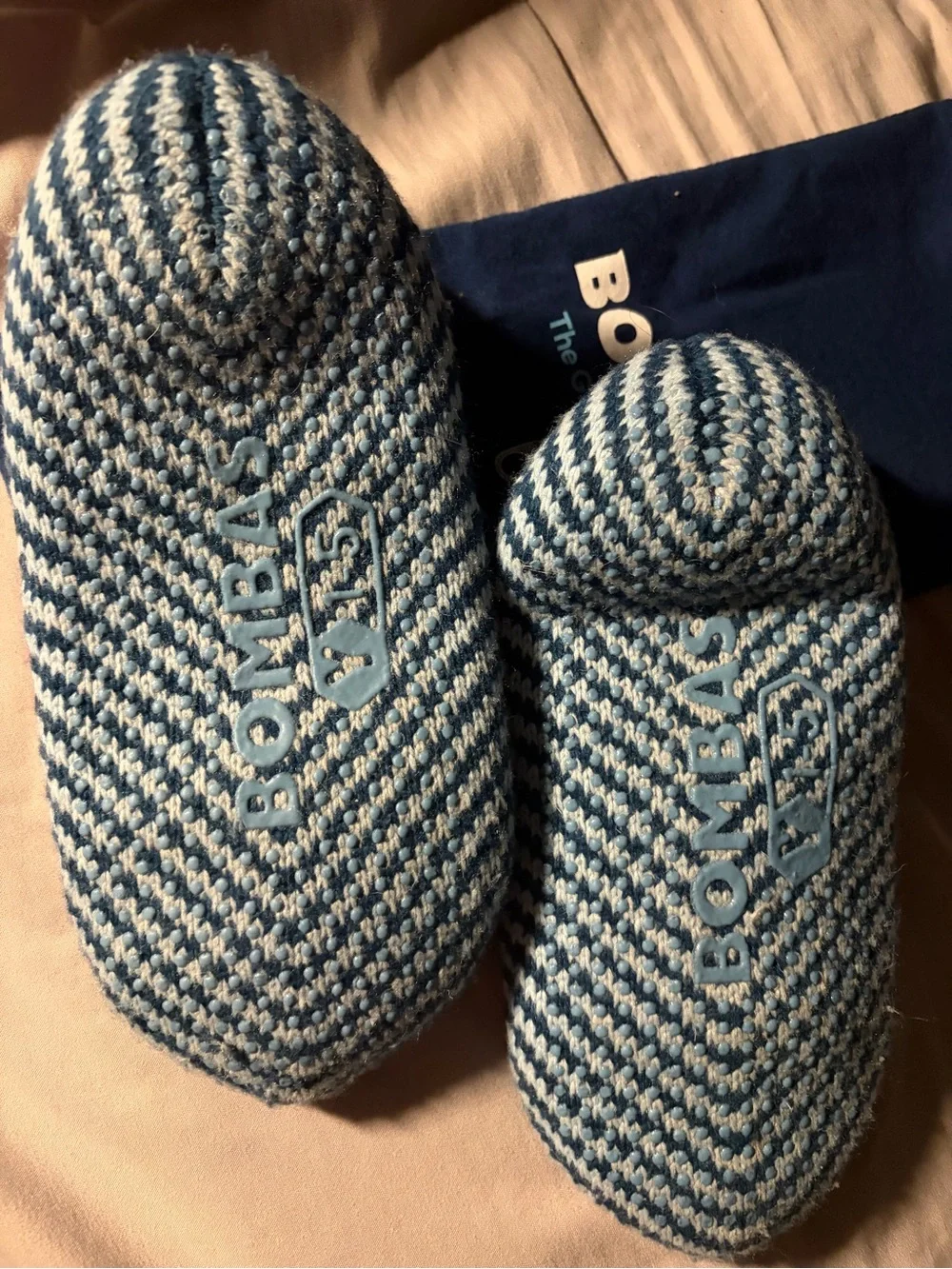 NWT Bombas Youth 1–5 Sherpa Lined Fair Isle Gripper Slippers